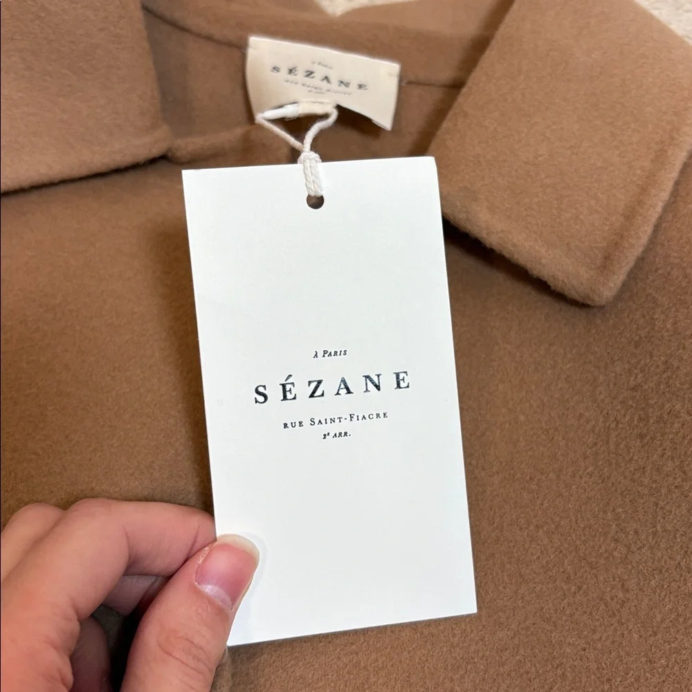 Sezane Mia Camel Wool Jacket - Size US 4 - NWT - Picture 6 of 9